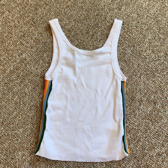 White tank top with rainbow sides - Picture 2 of 4